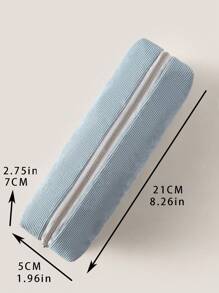 1 hộp bút chì tối giản trơn, quay lại trường, đồ dùng học tập - Màu xanh nhạt - Xem 2