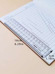 1 pieza Regla de plástico transparente, Reglas - transparente - Ver 3