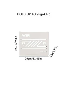 1入組塑料儲物盒白色壁掛式家用機頂盒儲物盒 - 白色 - 查看 2