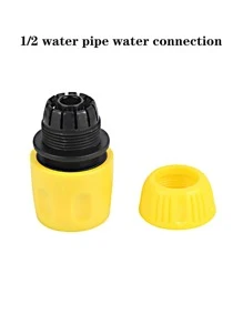 2pcs Adjustable High Pressure Water Gun & Connector Set - Black - View 5