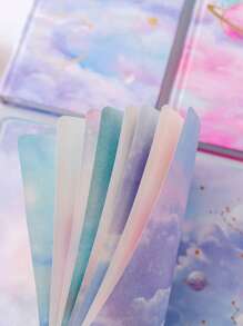 1pc Planet Print Random Notebook - Multicolor - View 4