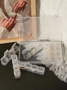 1 pieza Caja de almacenamiento de anillos transparente - transparente - Ver 3