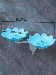 1pc Flower Design Punch-free Wall Mounted Random Soap Dish - Multicolor - View 6