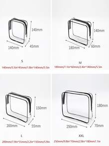 1pc PVC Travel Storage Bag, Simple Clear Travel Toiletry Bag For Toiletry, Makeup, Cosmetics Storage,Boho Vibes,For Holiday Beach, Bathroom Collection, Bedroom Collection, Large Capacity - Multicolor - View 8