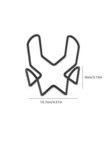 Iron Multifunction Coaster Storage Rack - Black - View 2