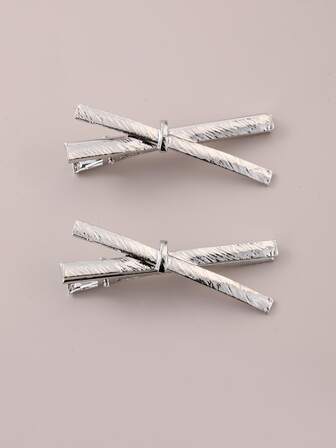 2入組蝴蝶結裝飾鴨嘴夾