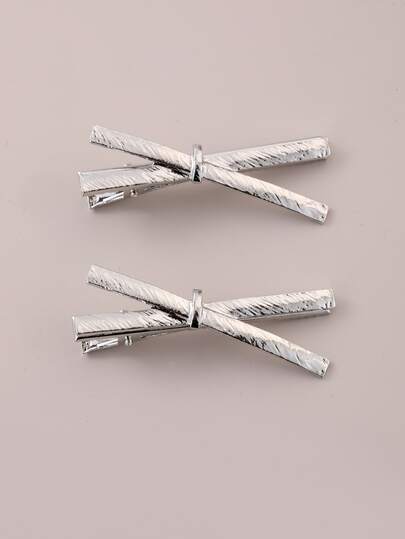 2入組蝴蝶結裝飾鴨嘴夾