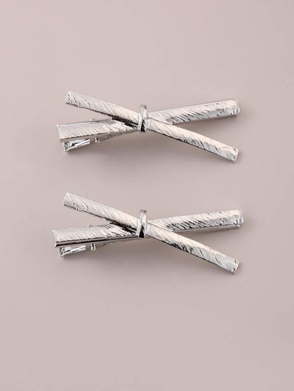 2入組蝴蝶結裝飾鴨嘴夾