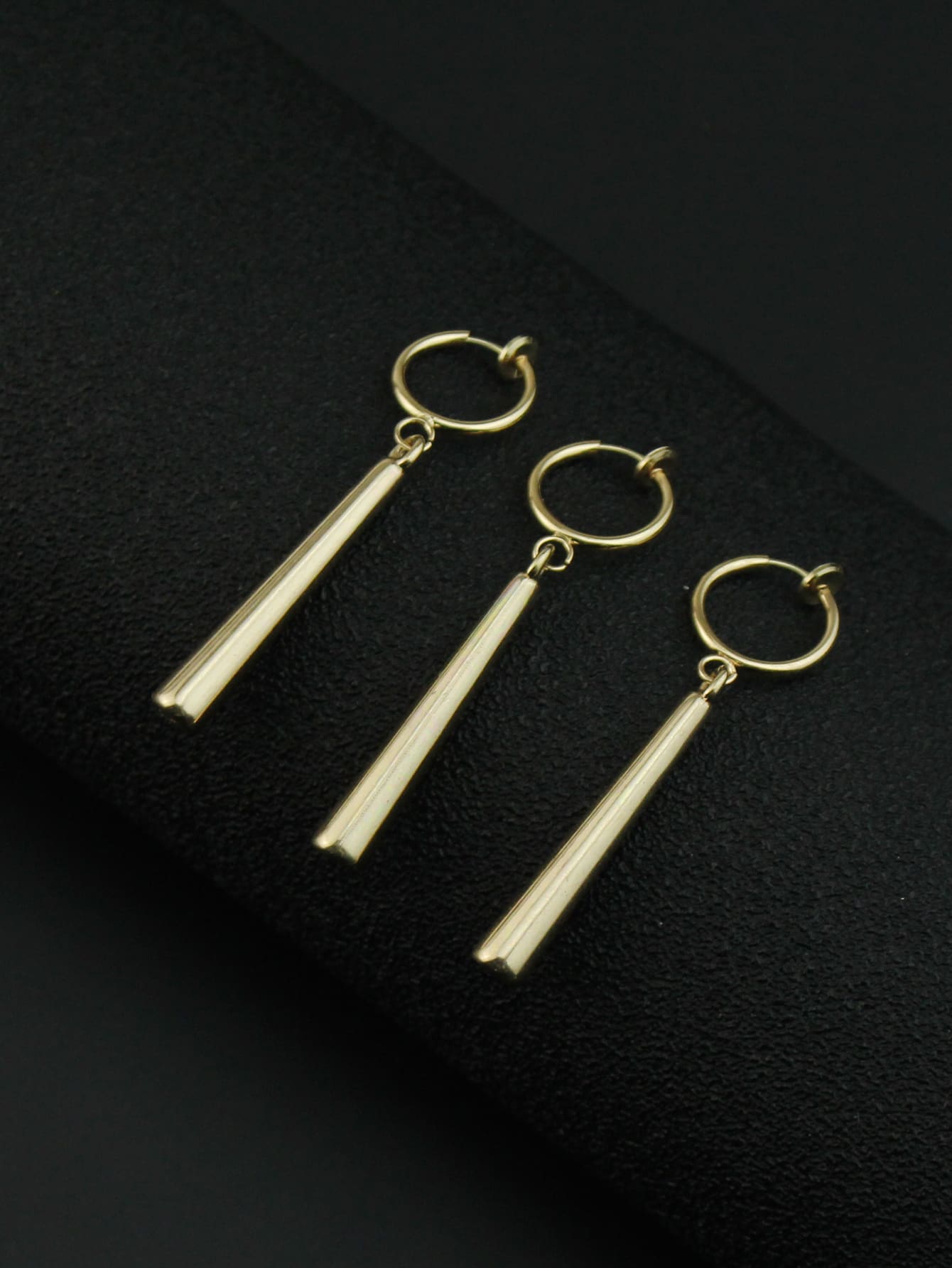 Fashionable and Popular 3pcs/set Men Geometric Drop Earrings for Jewelry Gift and for a Stylish Look