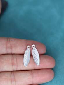 5 Cái/bộ Sáng Tạo Kết Cấu Bằng Thép Không Gỉ Hình Bầu Dục Tự Làm Mặt Dây Chuyền Nữ Cho Tự Làm Trang Sức Làm - Bạc - Xem 4