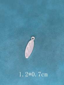 5 Cái/bộ Sáng Tạo Kết Cấu Bằng Thép Không Gỉ Hình Bầu Dục Tự Làm Mặt Dây Chuyền Nữ Cho Tự Làm Trang Sức Làm - Bạc - Xem 5