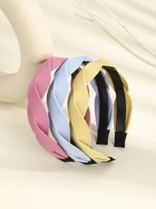 3 chiếc băng đô chi tiết bện - Nhiều màu - Xem 3