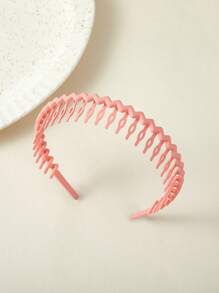 素色極簡髮箍 - 藕粉色 - 查看 4