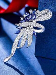 1 chiếc trâm cài áo hoa pha lê tinh xảo, thiết kế thanh lịch và kín đáo, thích hợp sử dụng hàng ngày - Nhiều màu - Xem 1