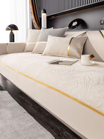 1入組套紋理細節沙發巾現代滌綸沙發套毯子適合家用