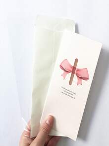 1 thiệp chúc mừng bằng giấy, bưu thiếp đồ họa nơ & khẩu hiệu cho ngày lễ, tiệc tùng - Hồng - Xem 5