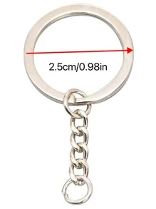 10pcs Iron Keychain Tool - Silver - View 2