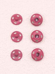 3 sets aleación de zinc unicolor con botón para DIY - Burdeos - Ver 1