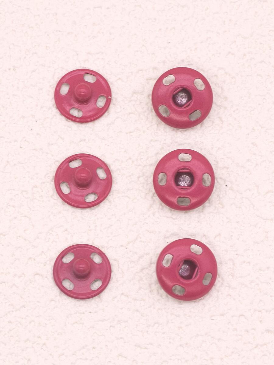 3 sets aleación de zinc unicolor con botón para DIY - Burdeos - Ver 1