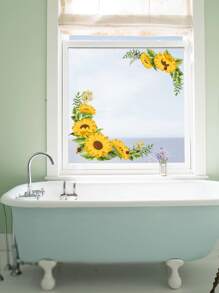 1 pieza Etiqueta engomada del refrigerador con patrón de girasol - Multicolor - Ver 2