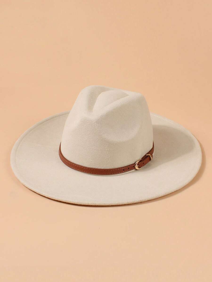 1 Khóa Unisex & Thắt Lưng Trang Trí Mũ Fedora Thời Trang Cho Cuộc Sống Hàng Ngày