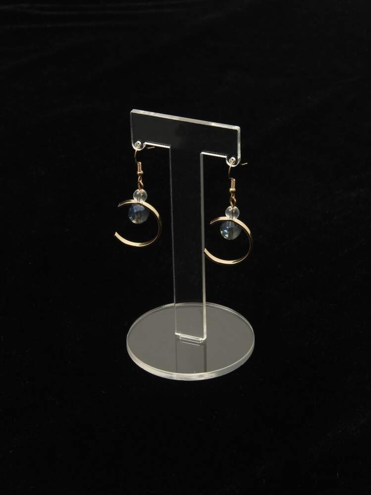 2pcs Elegant PMMA Jewelry Storage Rack, Perfect Gift For Valentine's Day, Ideal For Back To School Organization, Stylish And Functional Accessory For Home Decor, Enhance Your Space With Modern Design, Great For Holiday Gifting, Keep Your Jewelry -Free And Easily Accessible, Must-Have For Fashion Enthusiasts, Celebrate Love And New Beginnings With This Chic Storage Solution, Perfect For Any Occasion, Elevate Your Jewelry Display With And Practical Storage Options. - Clear - View 2