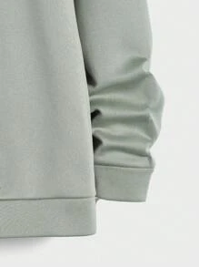 Manfinity Homme Men Plus Letter Graphic Hoodie - Mint Green - View 4