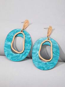 imoli 幾何耳墜 - 綠色 - 查看 3