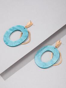 imoli 幾何耳墜 - 綠色 - 查看 4