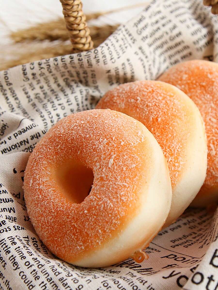 1pc Donut Shaped Artificial Food - Yellow - View 1