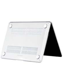 1set Clear Laptop Case & Screen Protection Film & Dust Plug Compatible With 13.3 Inch MacBook Pro/Air - Clear - View 2