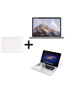 3 Vỏ máy tính xách tay trong suốt & Phim bảo vệ màn hình & Da bàn phím Tương thích với MacBook Pro/Air 13,3 inch - Trong sáng - Xem 1
