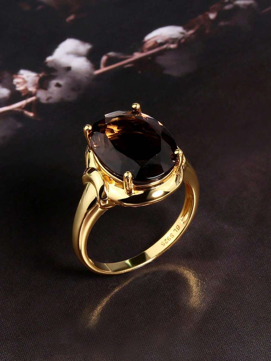Nhẫn Trang Trí Đá Cubic Zirconia - Vàng - Xem 1
