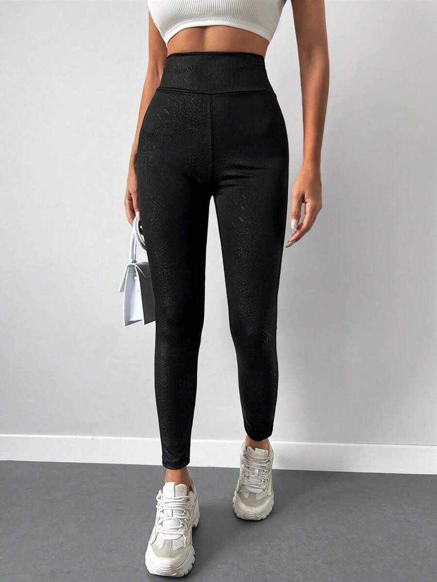 EURMUSE Wideband Waist Leggings - Black - View 1