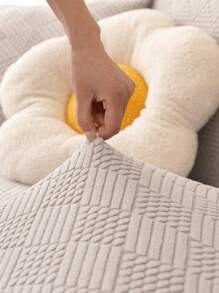 1入組提花彈性沙發座套 - 淺灰色 - 查看 2