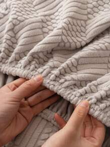 1入組提花彈性沙發座套 - 淺灰色 - 查看 5