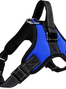1 dây nịt thú cưng có thể điều chỉnh cho chó mèo ngoài trời - Màu xanh lam - Xem 1