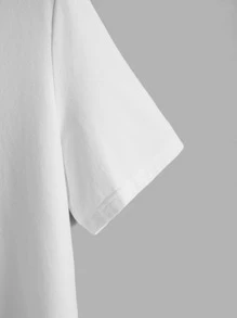 Manfinity Hypemode Men Plus Cotton Cartoon Graphic Tee - White - View 5