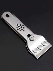 1pc Stainless Steel Squeegee, Silver Multifunction Cleaning Scraper For Home,Kitchen,Bathroom,Home,Household Supplies