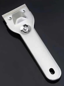 1pc Stainless Steel Squeegee, Silver Multifunction Cleaning Scraper For Home,Kitchen,Bathroom,Home,Household Supplies