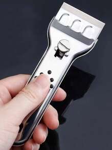 1pc Stainless Steel Squeegee, Silver Multifunction Cleaning Scraper For Home,Kitchen,Bathroom,Home,Household Supplies