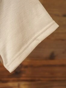 INAWLY 卡通图案 T 恤 图案 T 恤 女式上衣 - 卡其色 - 查看 4