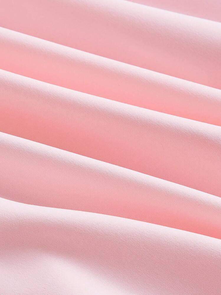 SHEIN MOD Lace Up Front Cami Dress - Baby Pink - View 3