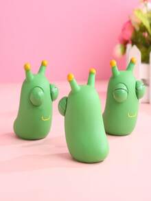 1入組卡通昆蟲設計擠壓玩具卡通綠色昆蟲形狀兒童解壓玩具