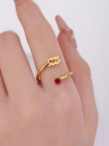 Thép Không Gỉ Thời Trang Thiết Kế 12 Chòm Sao Ngẫu Nhiên Vòng Đeo Tay Cho Nữ Cho Món Quà Sinh Nhật - Vàng - Xem 3