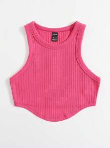 SHEIN EZwear Top na ramiączka z asymetrycznym wykończeniem