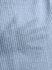 Muchica Top halter ribete en forma de lechuga - Azul - Ver 3