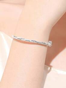 1 chiếc vòng tay Baby's Breath/Vòng tay mưa sao băng dành cho phụ nữ, Quà tặng cho mẹ, Thiết kế độc đáo, Thích hợp cho ngày lễ tình nhân - Màu Bạc Cổ - Xem 4