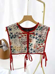 1入組復古刺繡女士披肩,適用於日常穿著 - 彩色 - 查看 1