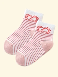 5雙嬰兒卡通熊圖案透氣襪子 - 彩色 - 查看 4